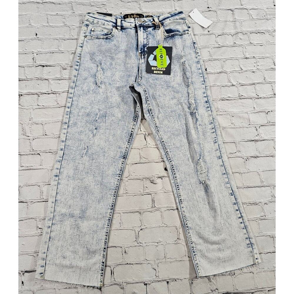 Indigo Rein Cropped Curvy Fit Straight Leg Jeans JUNIORS SIZE 9/28 28X27